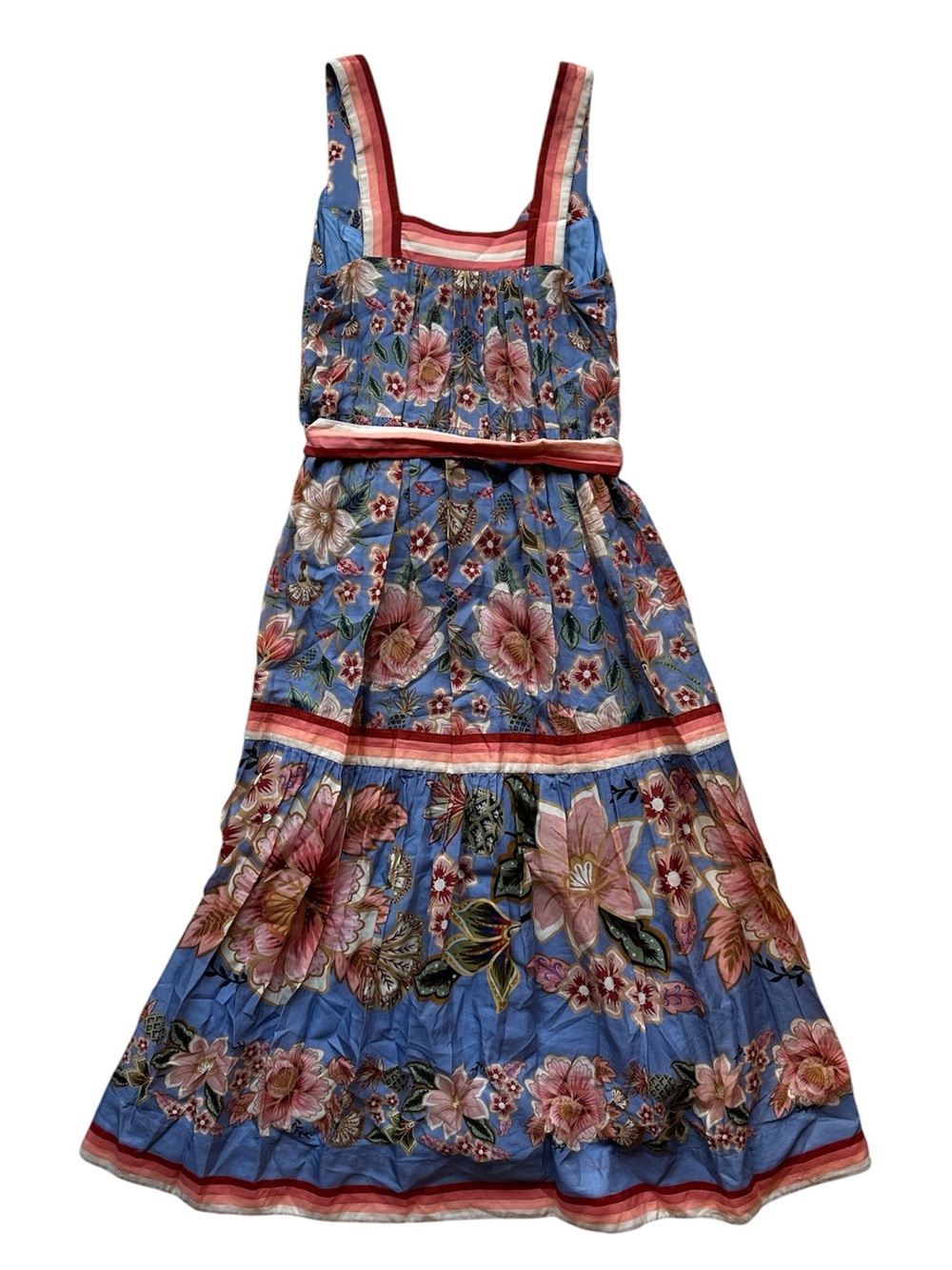 FARM Rio Super Bloom Tapestry Blue Angled Maxi Dress Size Small NWT - Picture 7 of 10